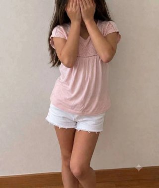 Camiseta rosa niña manga corta talla XS