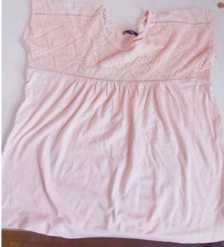 Camiseta rosa niña manga corta talla XS