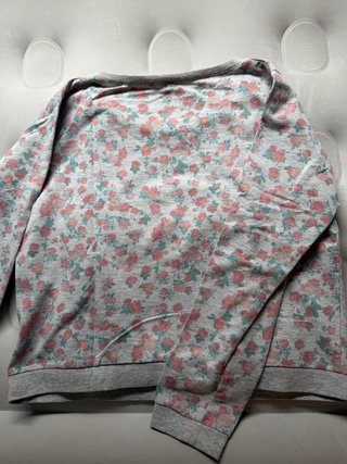 Sudadera manga larga flores con dibujo