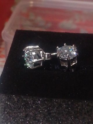 Pendientes Plata Moissanita