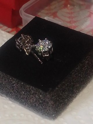 Pendientes Plata Moissanita