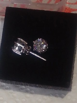 Pendientes Plata Moissanita