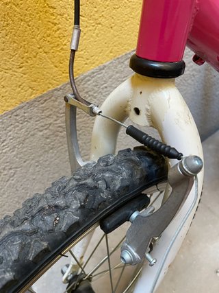 Bicicleta infantil JL-Wenti rosa y blanca