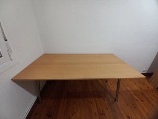 Mesa de escritorio madera con altura regulable