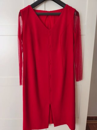 Vestido fiesta rojo.