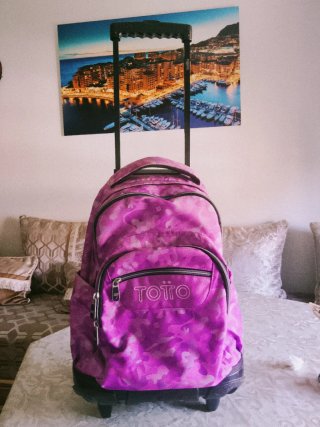Mochila Totto Morada Camuflaje