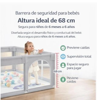 Parque infantil bebé 120x120cm