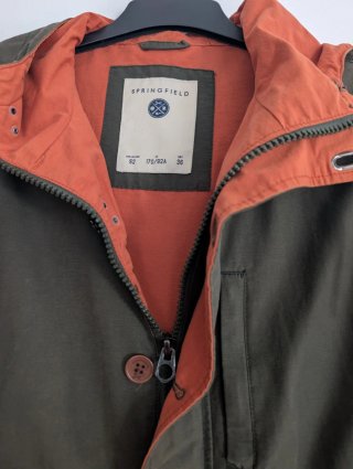 Parka Springfield Talla S Hombre Verde Naranja