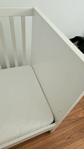 Cuna STUVA blanca con cajones + colchón +funda