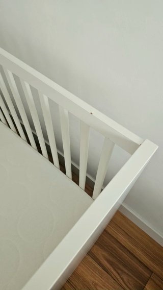 Cuna STUVA blanca con cajones + colchón +funda