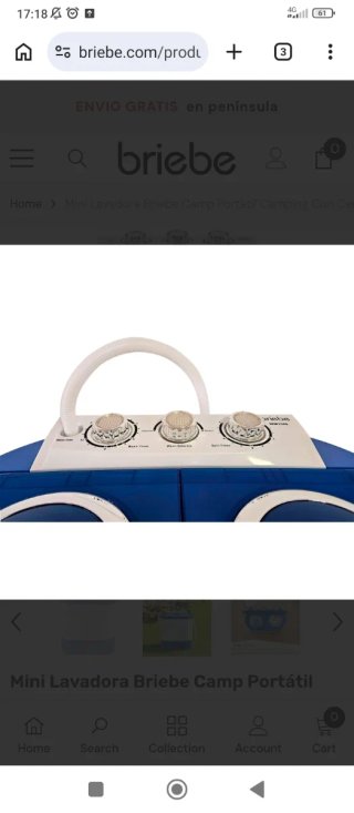 Lavadora Portátil Briebe WM1140 Azul