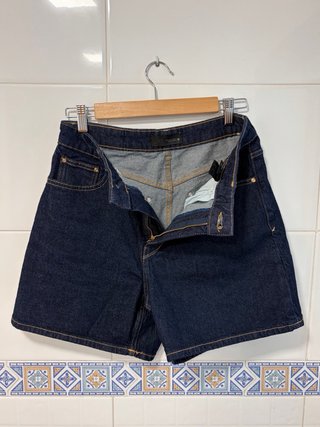 Shorts Vaqueros Zara Mujer Azul Oscuro