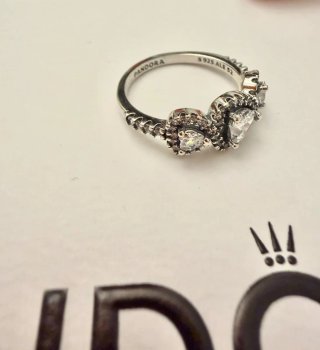 Conjunto Pandora Corazones Plata
