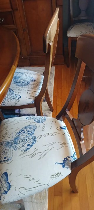 Mesa comedor extensible cerezo + 6 sillas