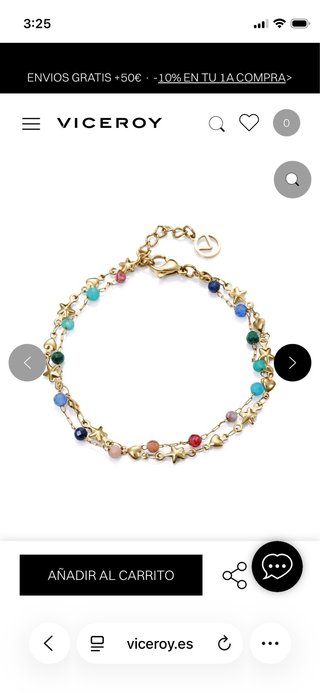 Pulsera Viceroy Acero Estrellas y Piedras Naturale