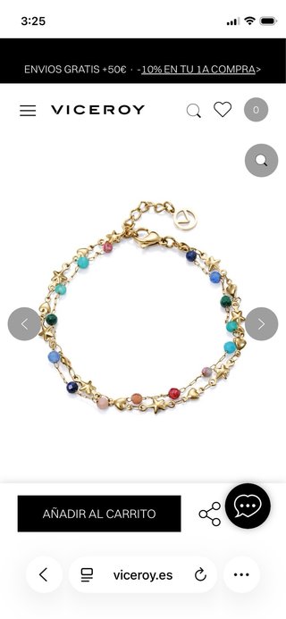 Pulsera Viceroy Acero Estrellas y Piedras Naturale