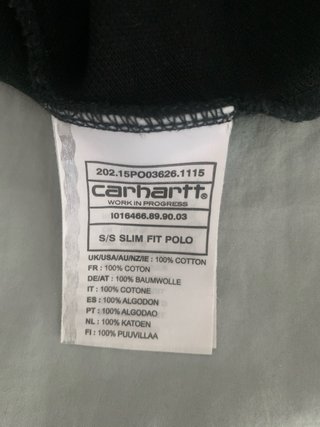 Polo Carhartt Negro Talla M (S)
