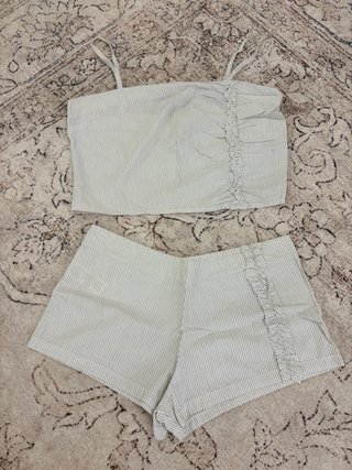 Pijama Verano Corto Oysho Talla M Rayas