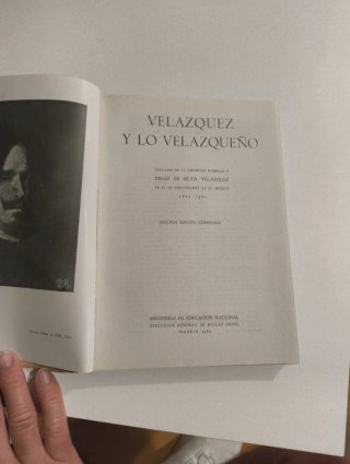 Libro. Velázquez y lo Velázqueño