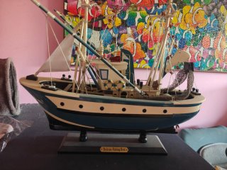 Maqueta de barco velero, de pesca de mayor tamaño