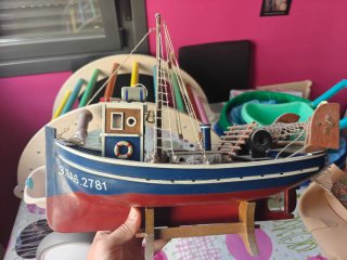Maqueta de barco velero, de pesca de mayor tamaño