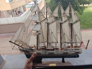 Maqueta de barco velero, de pesca de mayor tamaño