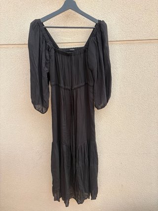 Vestido Oysho Negro Manga Larga
