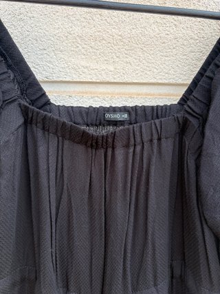 Vestido Oysho Negro Manga Larga