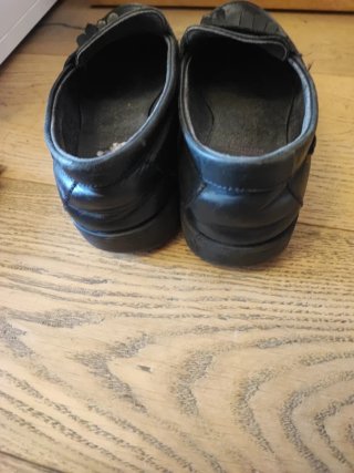 Mocasines de cuero Paola azul marino niña T35