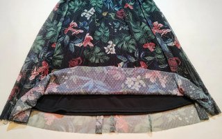 Falda Mido Tul Estampado Floral Tropical