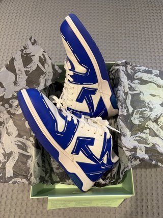Zapatillas Off White Azul y Blanco