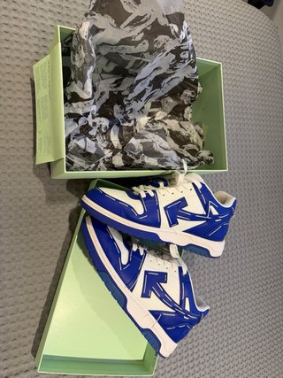 Zapatillas Off White Azul y Blanco