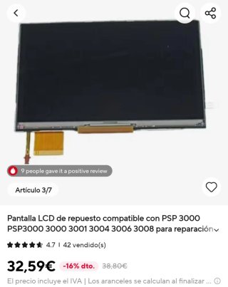 Pantalla PSP 3000