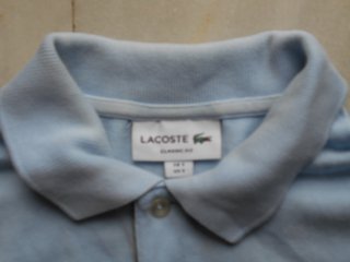 Polo Lacoste Vintage Azul Claro Talla S