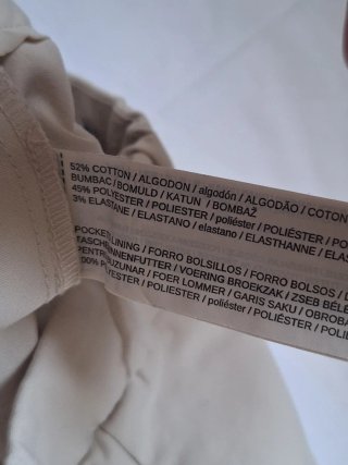 Pantalones Mango Talla 34 Beige