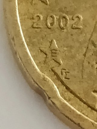Moneda 20 Cts. Grecia 2002 letra E