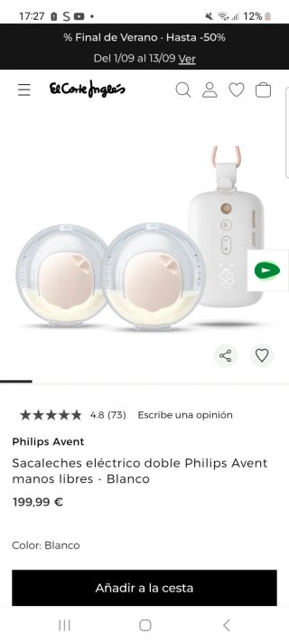 Sacaleches Philips Avent Eléctrico Doble