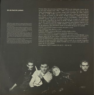 Vinilo Radio Futura - De un país en llamas