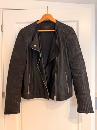 Chaqueta de cuero IKKS negra