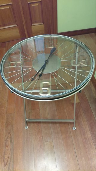 Mesa de diseño plegable cristal y metal