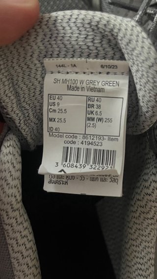 Zapatillas Montaña Mujer Quechua Talla 40