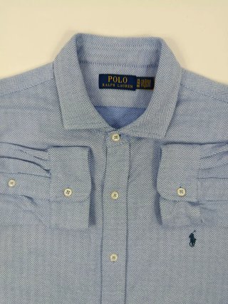 Camisa Polo Ralph Lauren Azul Espiga Talla XXL