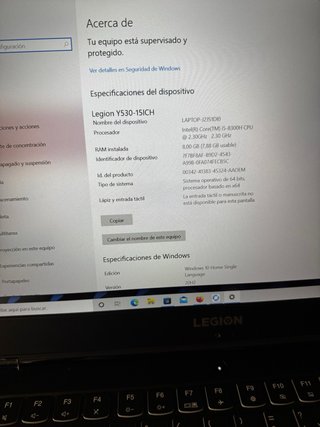 Lenovo Legion Y530-15ICH Portátil Gaming