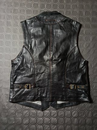 Chaleco de Piel Negro Talla M