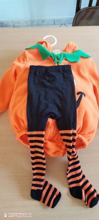 Costume da zucca Halloween bimbi
