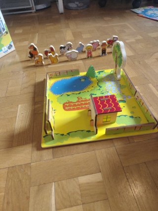 Juego madera animales granja piezas