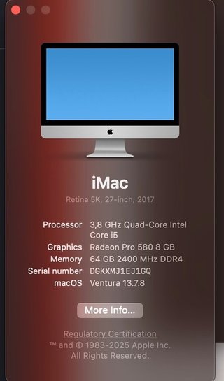 iMac 27 2017 Retina 5K Intel Core i5