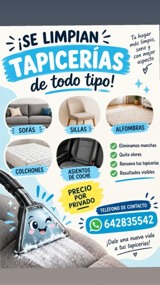 Se limpian tapicerias