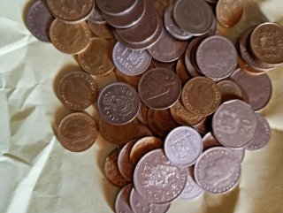 Monedas antiguas franco y otros países