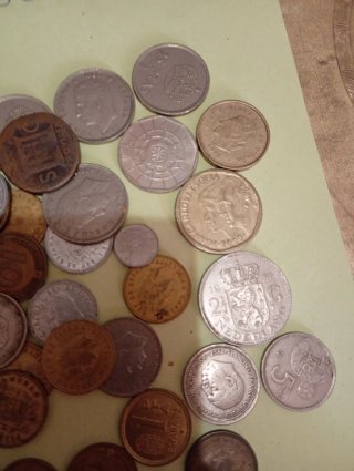 Monedas antiguas franco y otros países